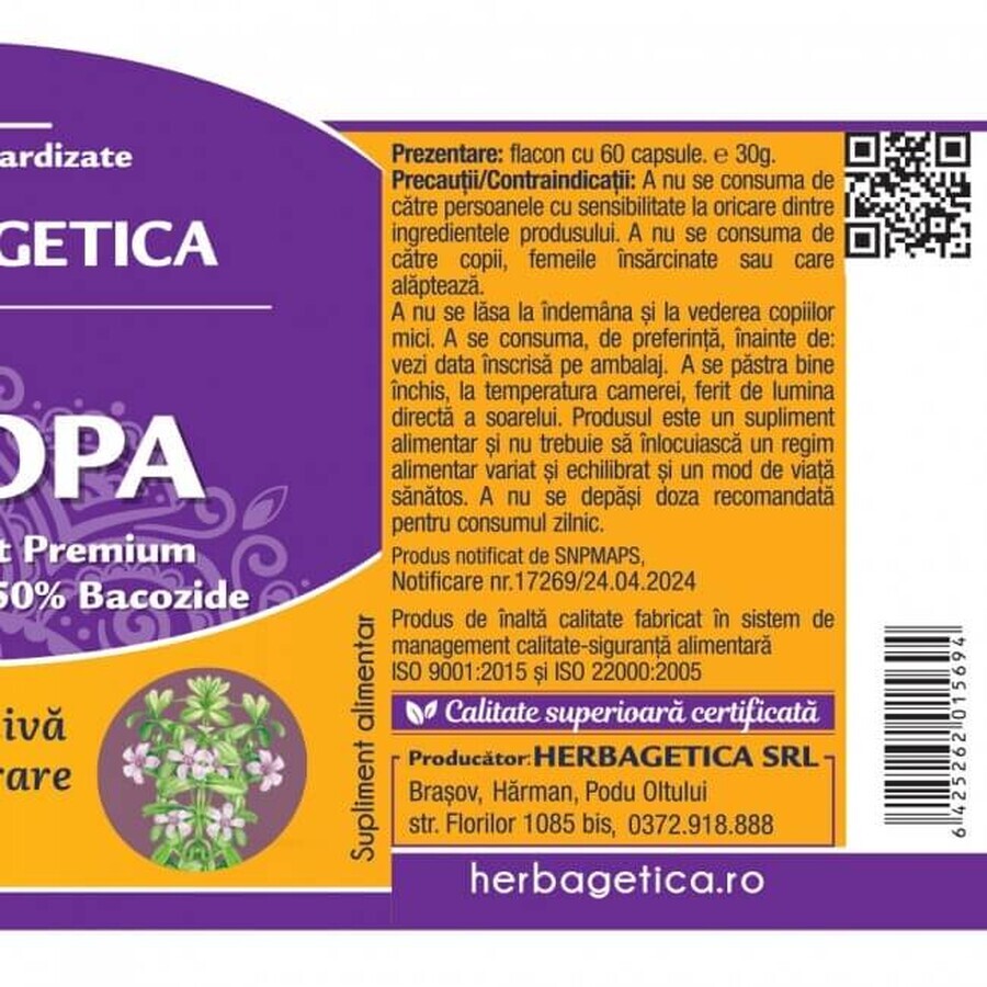 Bacopa x 60cps Herbagetica