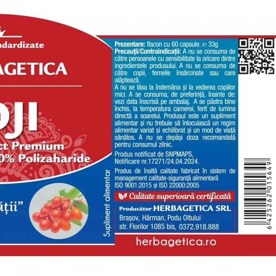 Goji x 60cps, Herbagetica