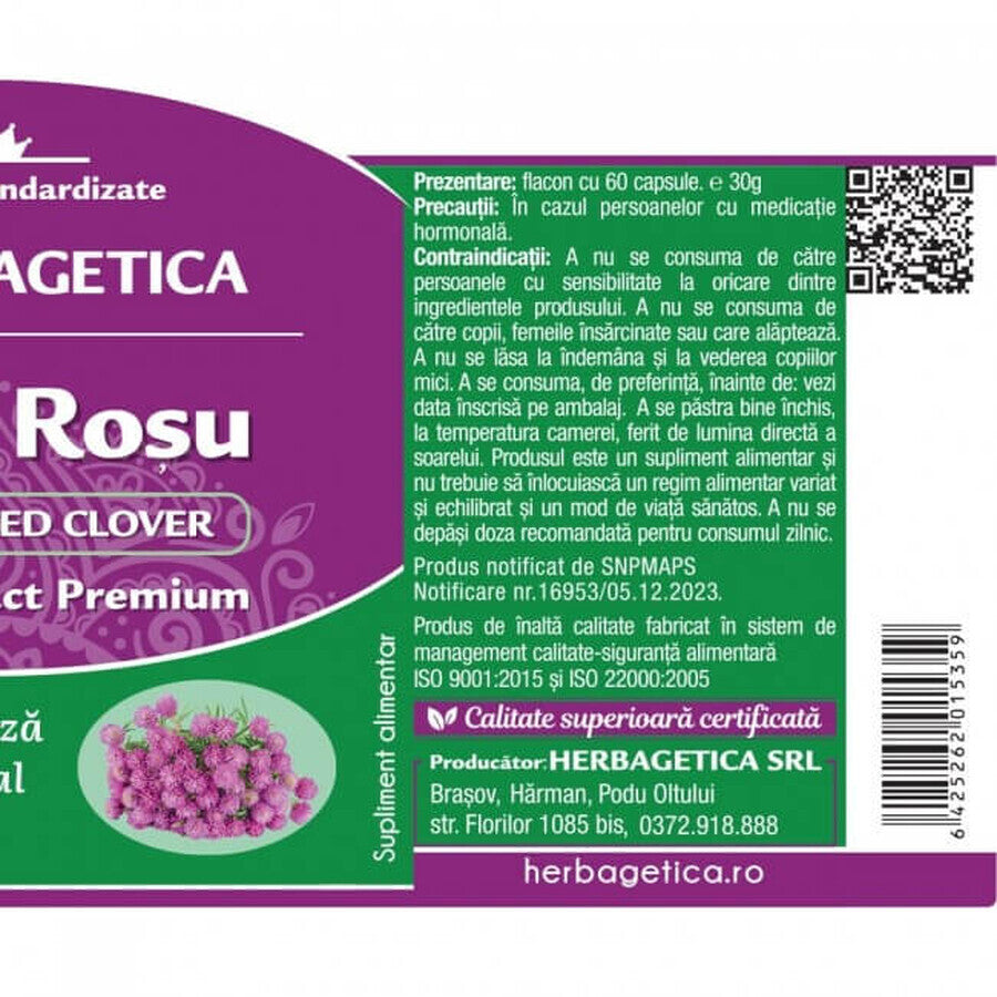 Trifoglio Rosso x 60cps, Herbagetica