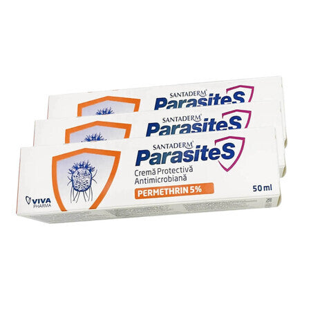Parasites Crema Protettiva Antimicrobica Con Permetrina 5% Santaderm 50ml