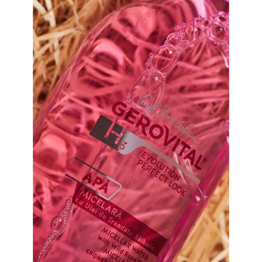 Acqua Micellare con Olio di Rosa Canina, Gerovital H3 Evolution Perfect Look, 400 ml, Farmec