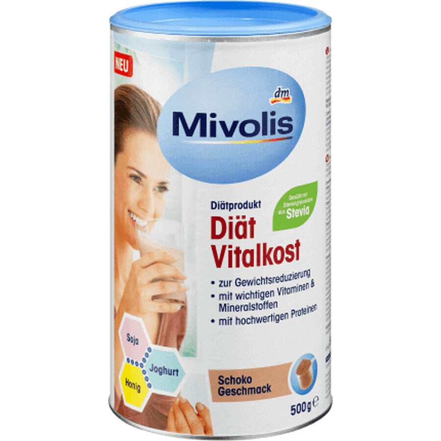 Mivolis Shake vaniglia o cioccolato in polvere per dimagrire, 500 g - Multivitaminico supporto peso