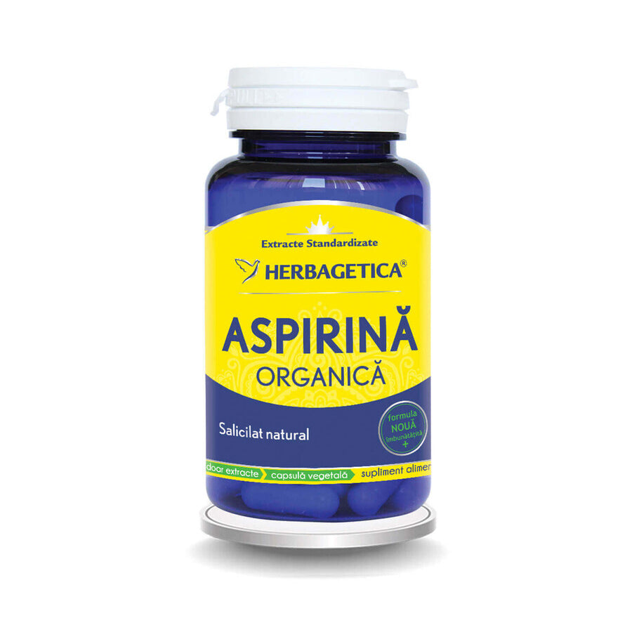 Aspirină Organică, 60 capsule Herbagetica