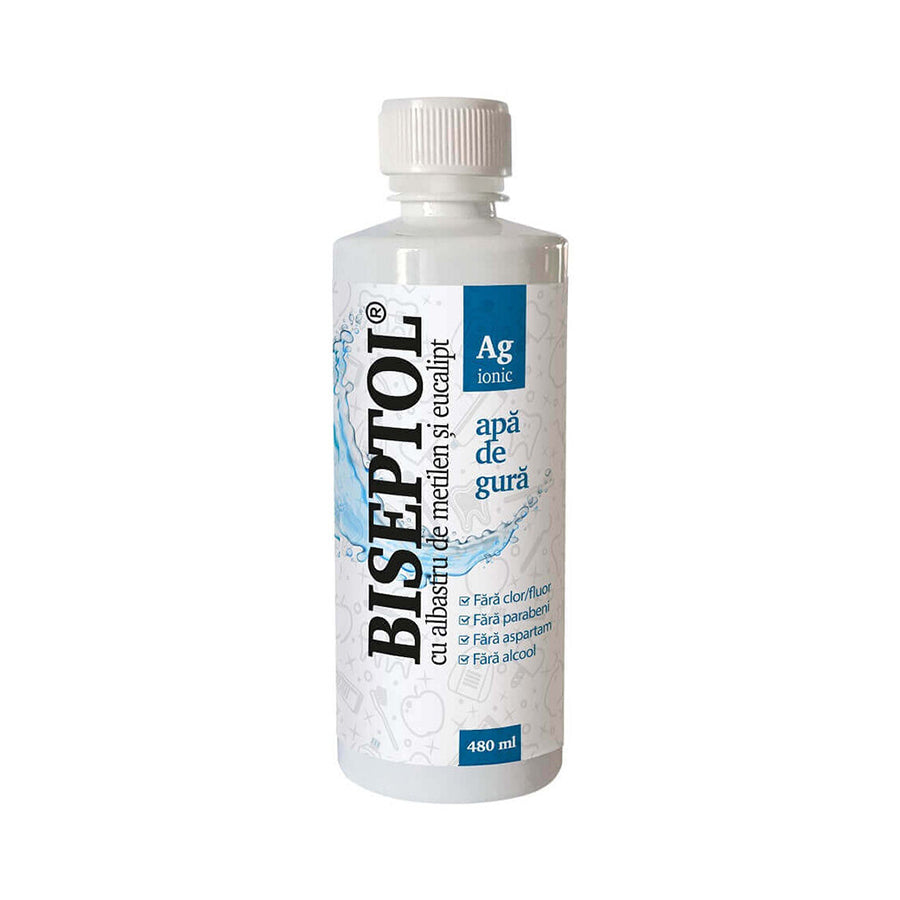 Collutorio BiSeptol con blu di metilene ed eucalipto, 480ml, Dacia Plant