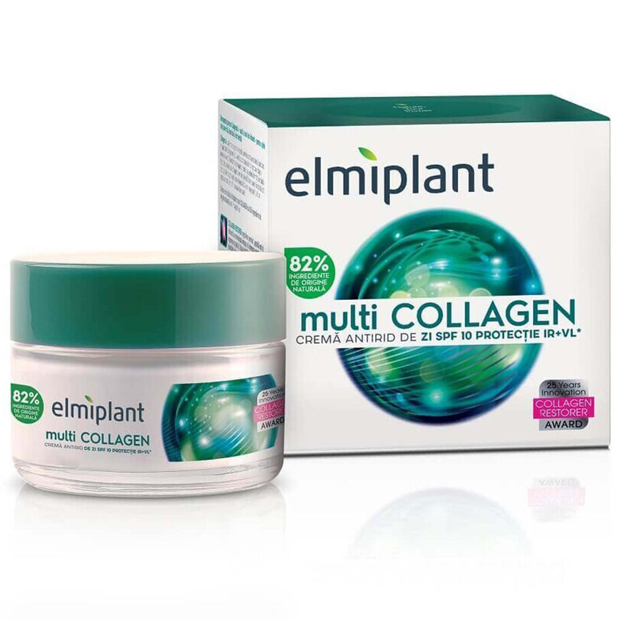 Crema giorno antirughe SPF 10 Multi Collagen, 50 ml, Elmiplant