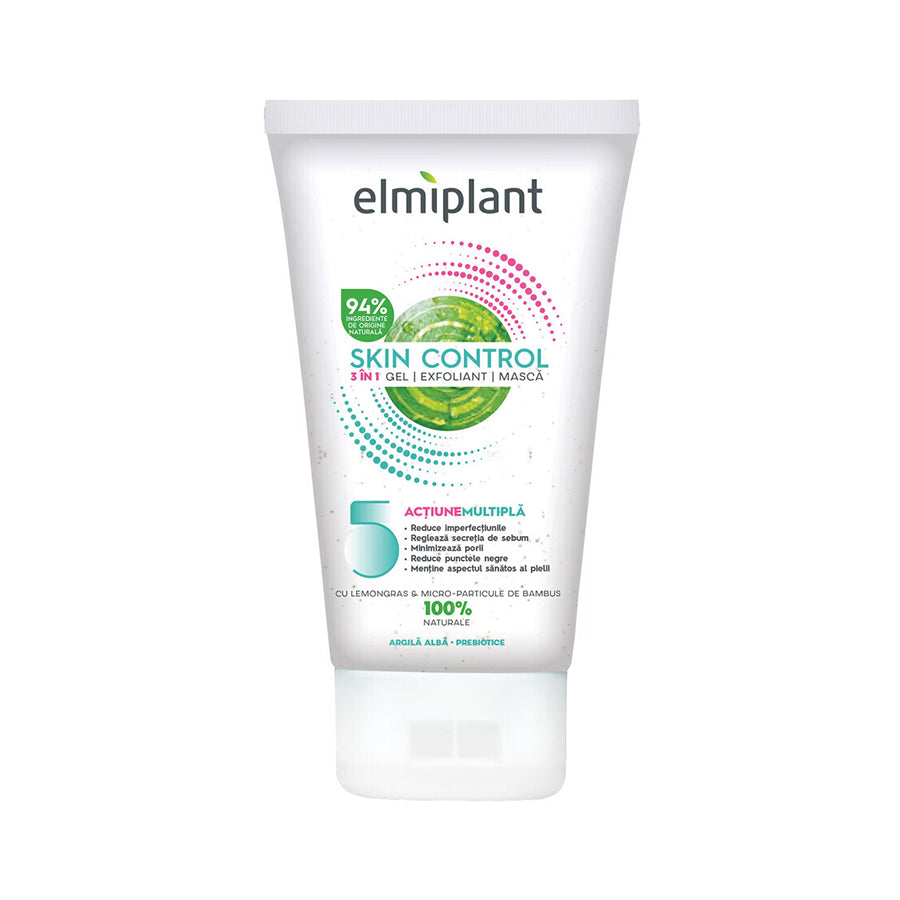 Gel esfoliante maschera Skin Control 3 in 1, 150 ml, Elmiplant