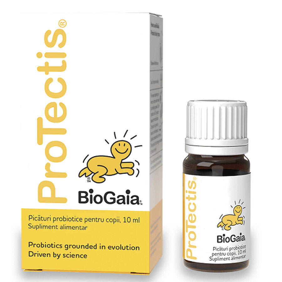 Gocce probiotiche bambini Protectis, 10 ml, BioGaia 100% naturale in caso colite dolori flora intestinale