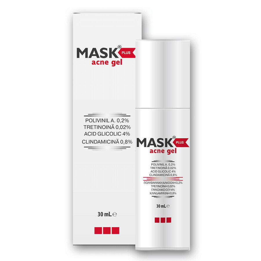 Mask Plus Acne Gel, 30 ml, Solartium - Trattamento efficace e diretto sulla tua pelle