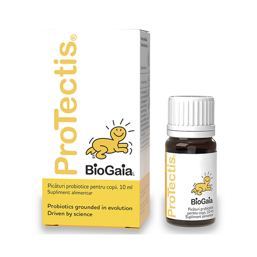 Gocce probiotiche bambini Protectis, 10 ml, BioGaia 100% naturale in caso colite dolori flora intestinale
