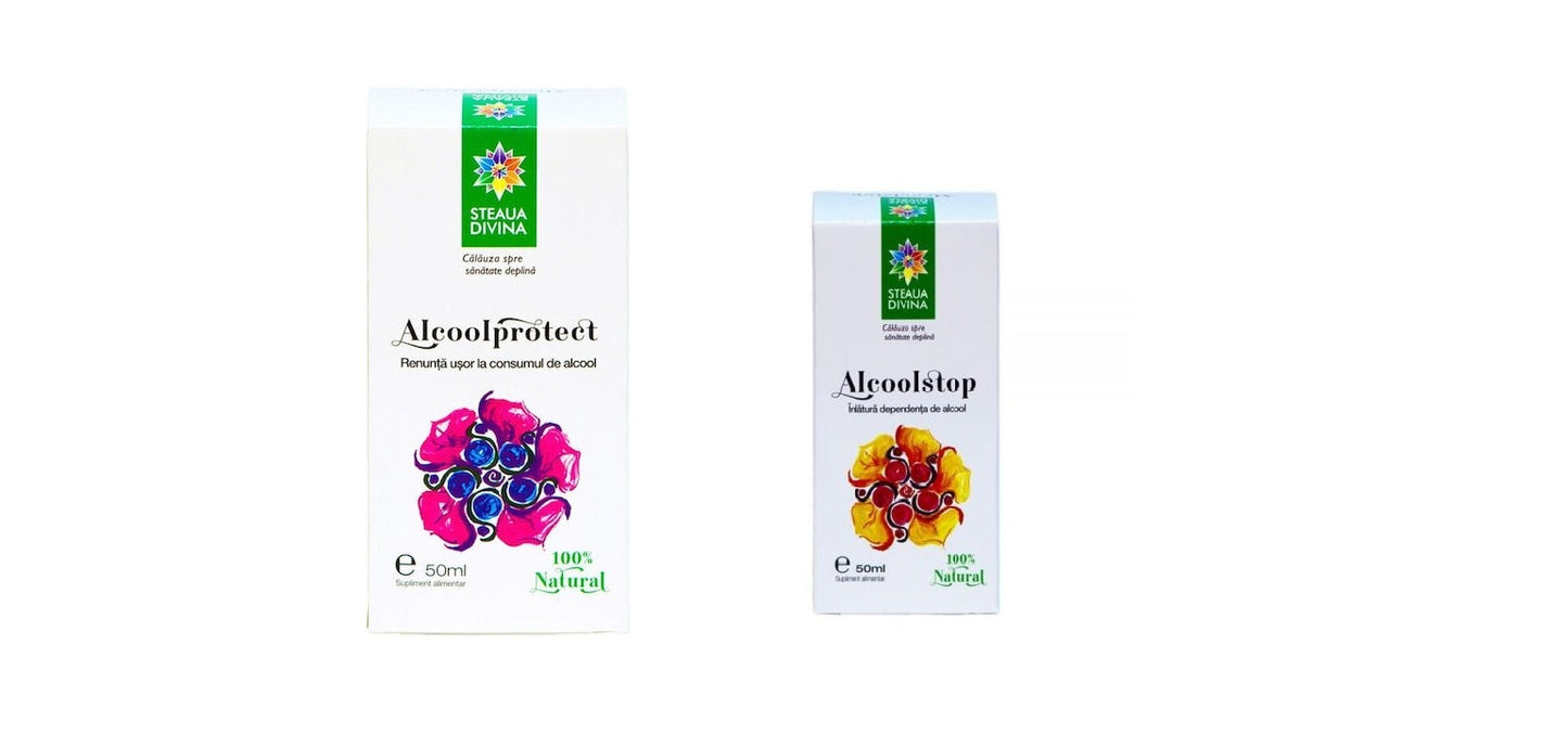 Alcool Protect Steaua Divina 50 ml, protettore, purificatore epatico, sedativo e stimolante digestivo