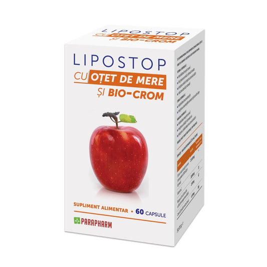 Lipostop con aceto di mele, 60 capsule, Parapharm, Perdita Di Peso Naturale