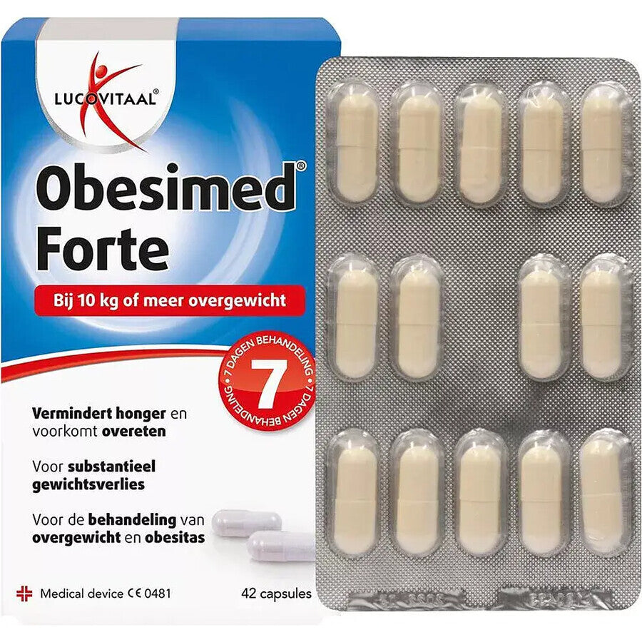 Obesimed Forte, 10 kg o più in sovrappeso, 42 capsule, Lucovitaal, compresse per la perdita del peso