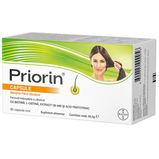 Priorin, 60 capsule, Bayer - Salute per i tuoi capelli - Con Vitamina H