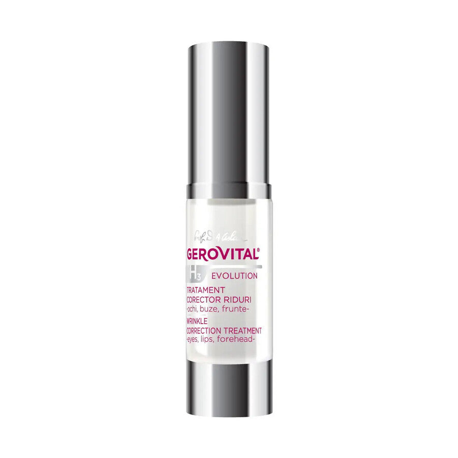 Trattamento Correttore Rughe – Occhi, Labbra, Fronte, Gerovital H3 Evolution, 15 ml, Farmec