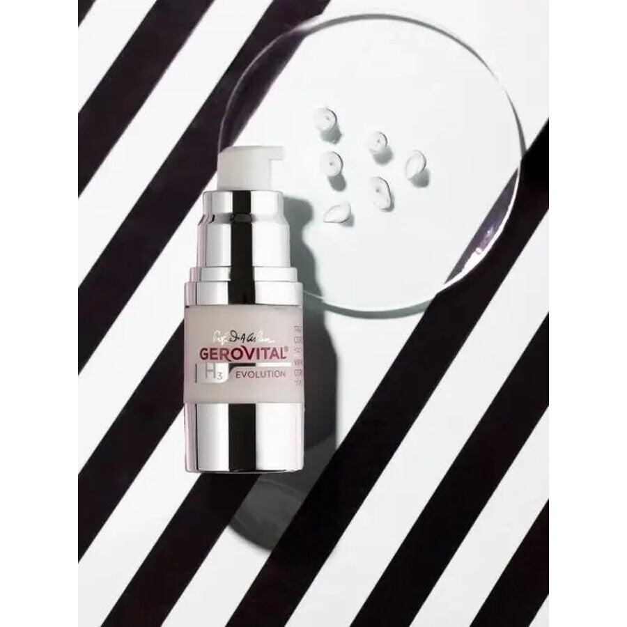Trattamento Correttore Rughe – Occhi, Labbra, Fronte, Gerovital H3 Evolution, 15 ml, Farmec