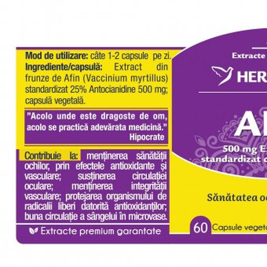 Vitamine al mirtillo x 60 cps Herbagetica