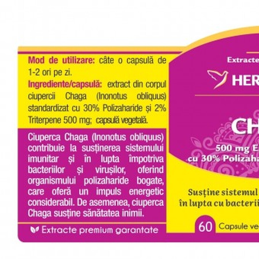 Chaga x 60cps, Herbagetica