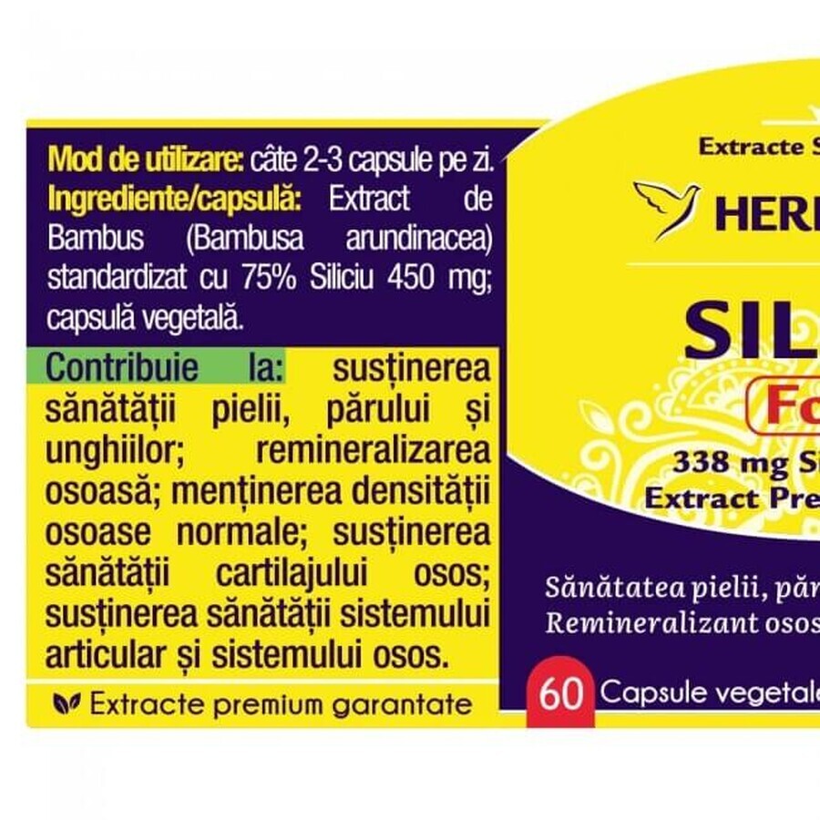 Siliciu Forte x 60cps, Herbagetica