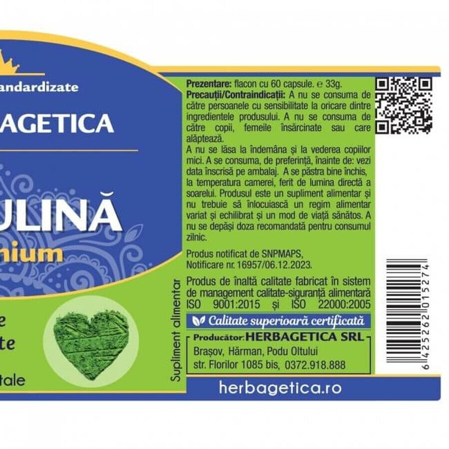 Spirulina x 60cps, Herbagetica
