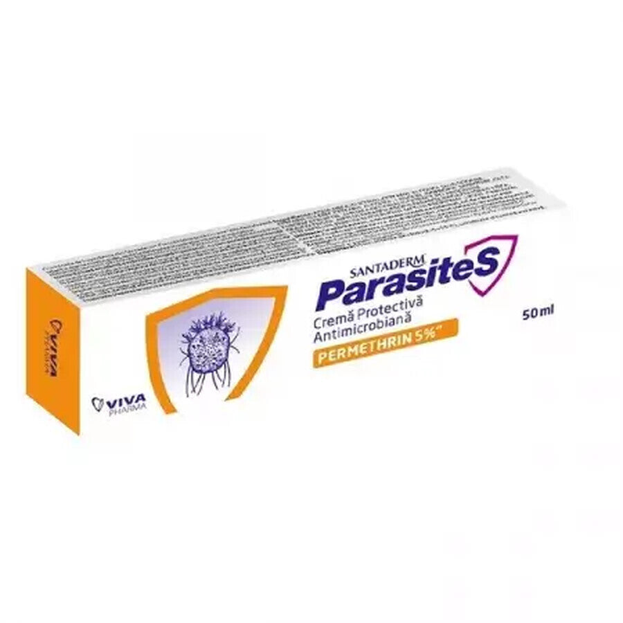 Parasites Crema Protettiva Antimicrobica Con Permetrina 5% Santaderm 50ml