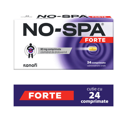 No-Spa Forte, 80 mg, 24 compresse, Sanofi, Antispasmodico