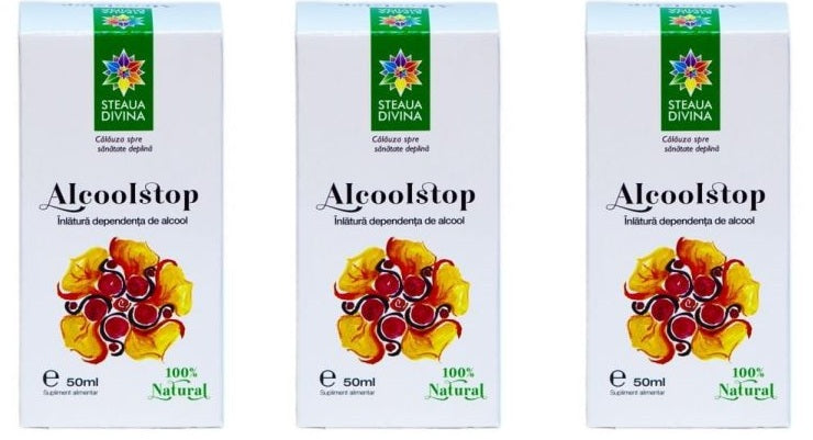 Alcool STOP 50 ml, Steaua Divina, il piu' efficace contro dipendenza da alcool