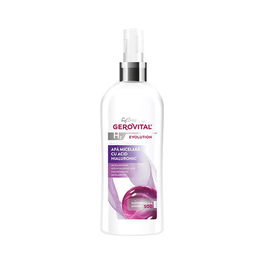 Acqua Micellare con Acido Ialuronico, Gerovital H3 Evolution, 150 ml, Farmec