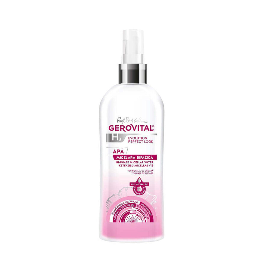 Acqua micellare bifasica Gerovital H3 Evolution Perfect Look, 150 ml, Charmec