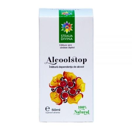 Alcool STOP 50 ml, Steaua Divina, il piu' efficace contro dipendenza da alcool