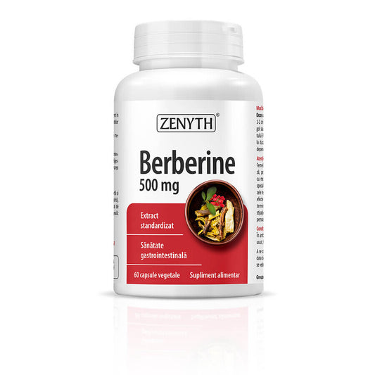 Berberine, 500 mg, 60 capsule, Zenyth trattamento glicemico colesterolo