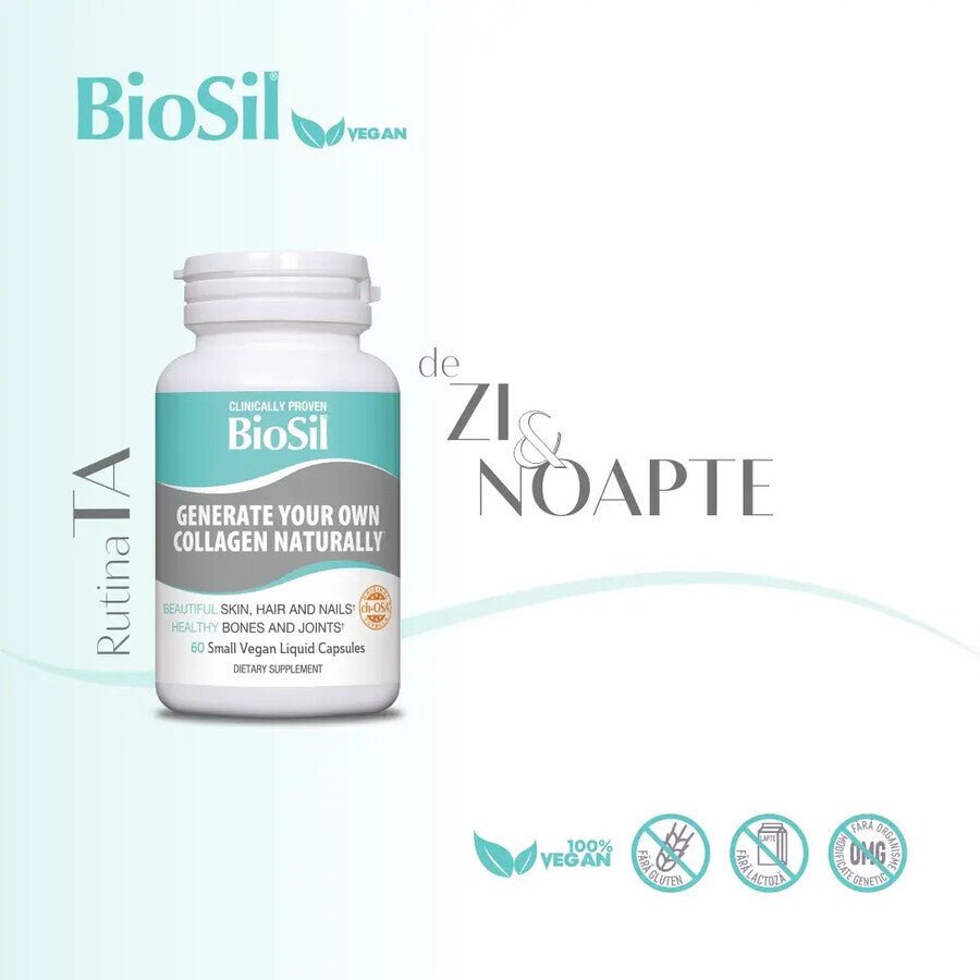 Biosil Pacchetto Generatore avanzato di collagene, 2 x 60 cps - Elasticità pelle antiage rughe safe capelli unghie