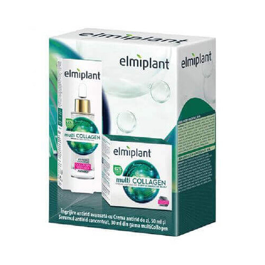 Confezione crema giorno multicollagene + siero, 50 ml + 30 ml, Elmiplant