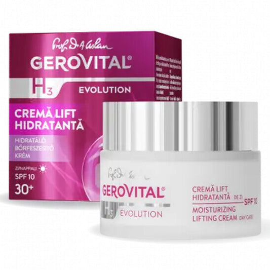Crema Lift Idratante da Giorno con SFP 10, Gerovital H3 Evolution, 50 ml, Farmec