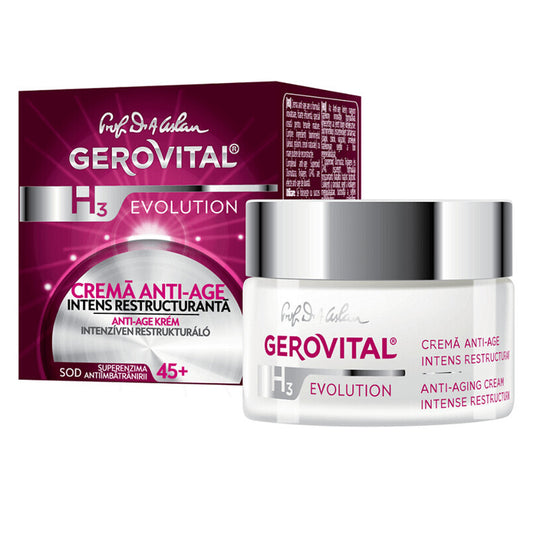 Crema antietà ristrutturante intensa 45 Gerovital H3 Evolution, 50 ml, Farmec
