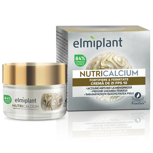 Crema da giorno fortificante e rassodante con NutriCalcium SPF 10, 50 ml, Elmiplant