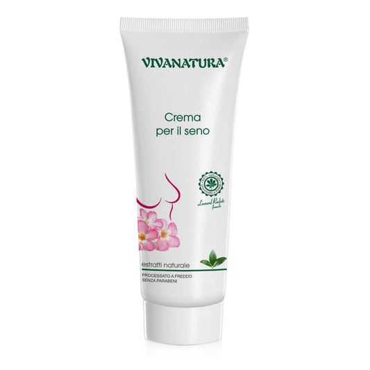 Crema seno volumizzante,Ingredienti naturali Rassodante, 75 ml, Vivanatura