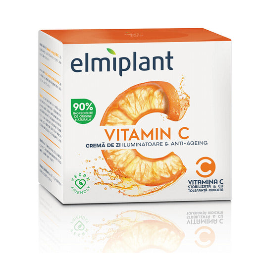 Crema giorno Illuminante e Antietà alla vitamina C, 50 ml, Elmiplant
