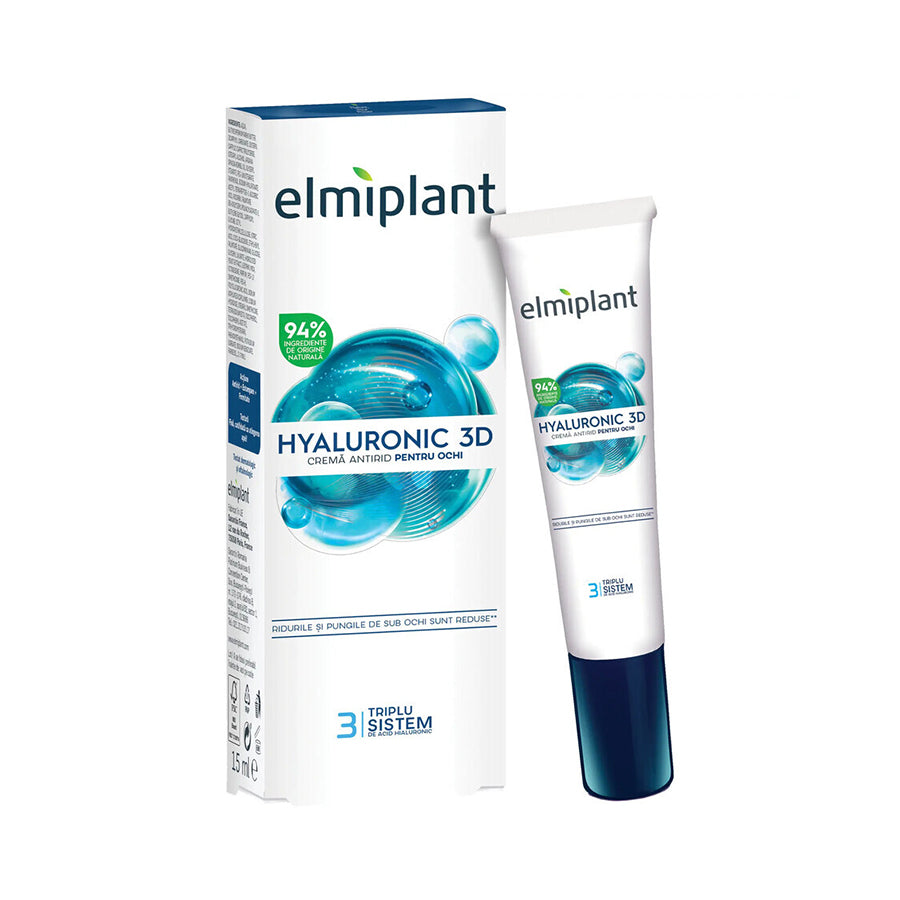 Crema occhi antirughe Hyaluronic 3D, 15 ml, Elmiplant