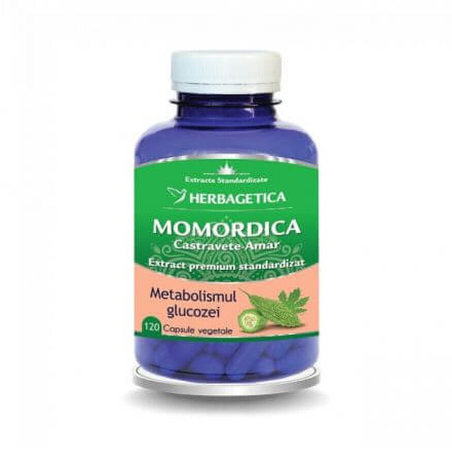 Estratto di cetriolo amaro Momordica, 120 capsule Herbagetica