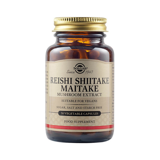 Estratto di fungo Reishi Shiitake Maitake, 50 capsule, Solgar