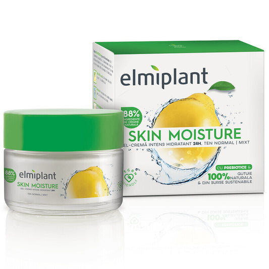 Gel crema da giorno intensamente idratante per pelli normali e miste Skin Moisture, 50 ml, Elmiplant