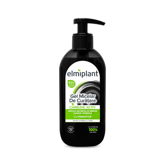 Gel detergente micellare con carbone per pelli normali-grasse Detox, 200 ml, Elmiplant