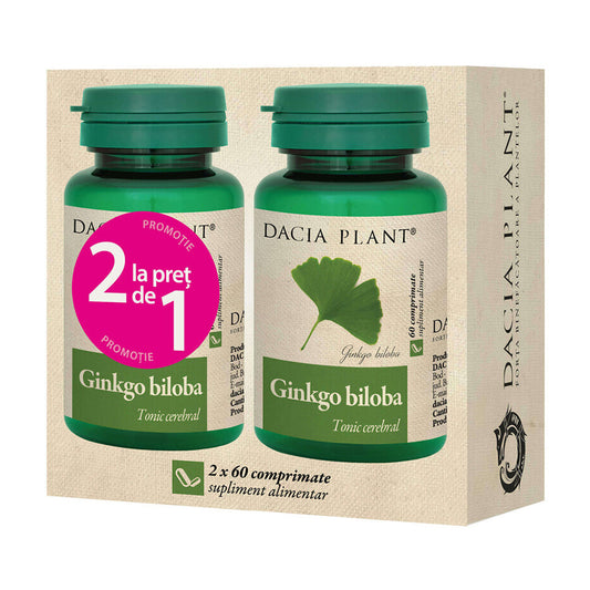 Ginkgo Biloba, 60 compresse, 1+1, Dacia Plant