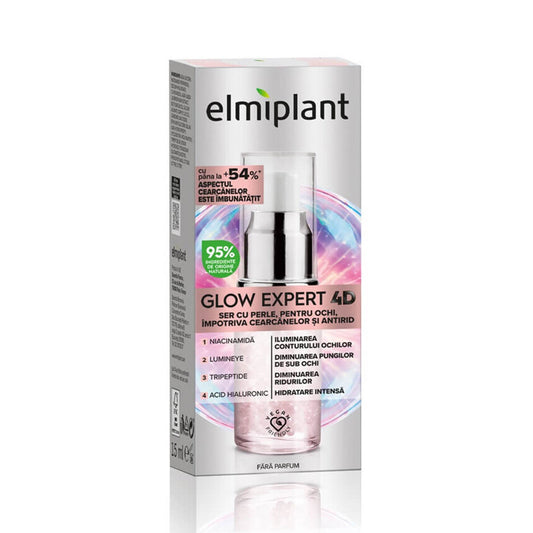 Glow Expert 4D Siero Contorno Occhi Antirughe Glow Expert 4D, 15 ml, Elmiplant