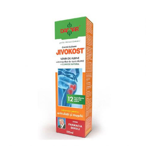 Jivokost balsamo crema con veleno d'api, estratto purificato di resina di mummia, 125 ml, Damar