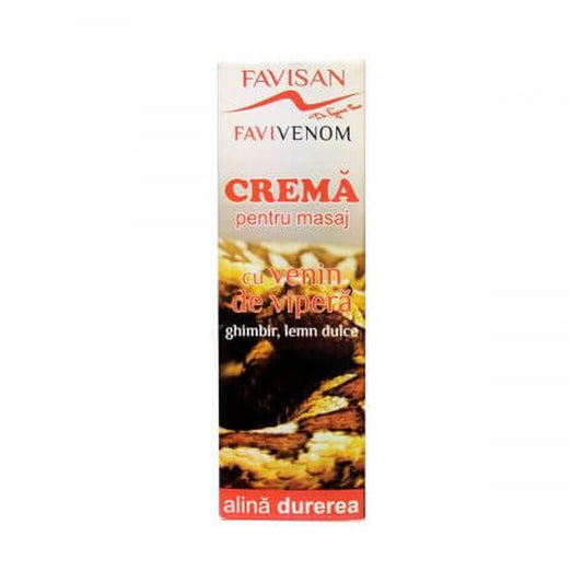 Crema da massaggio al veleno di vipera, zenzero e liquirizia, 50 ml, Favisan