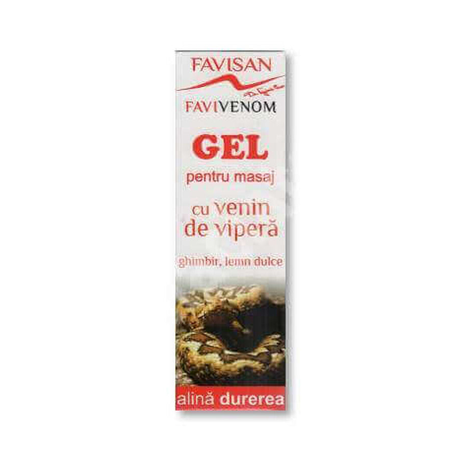 Gel da massaggio al veleno di vipera, zenzero e liquirizia, 50 ml, Favisan