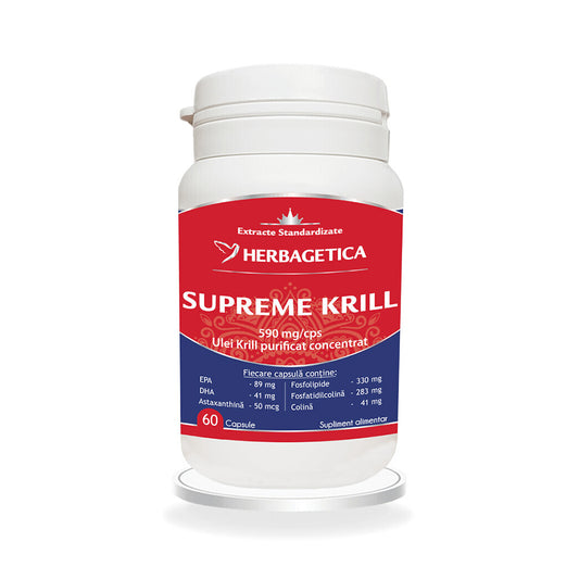 Krill Oil Supreme Omega 3, 60 capsule, Herbagetica