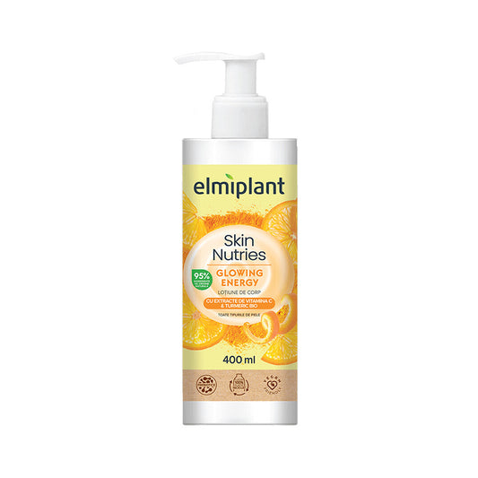 Lozione per il corpo con estratto di vitamina C e curcuma biologica Skin Nutries, 400 ml, Elmiplant