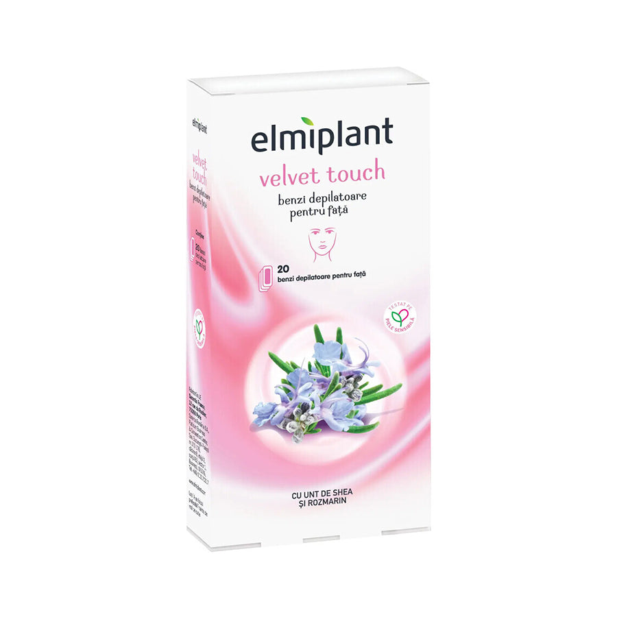 Strisce depilatorie per il viso Velvet Touch, 20 strisce + 2 tovaglioli, Elmiplant